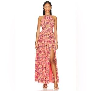 LOVERS + FRIENDS X REVOLVE hazel gown pink and orange floral maxi dress size S